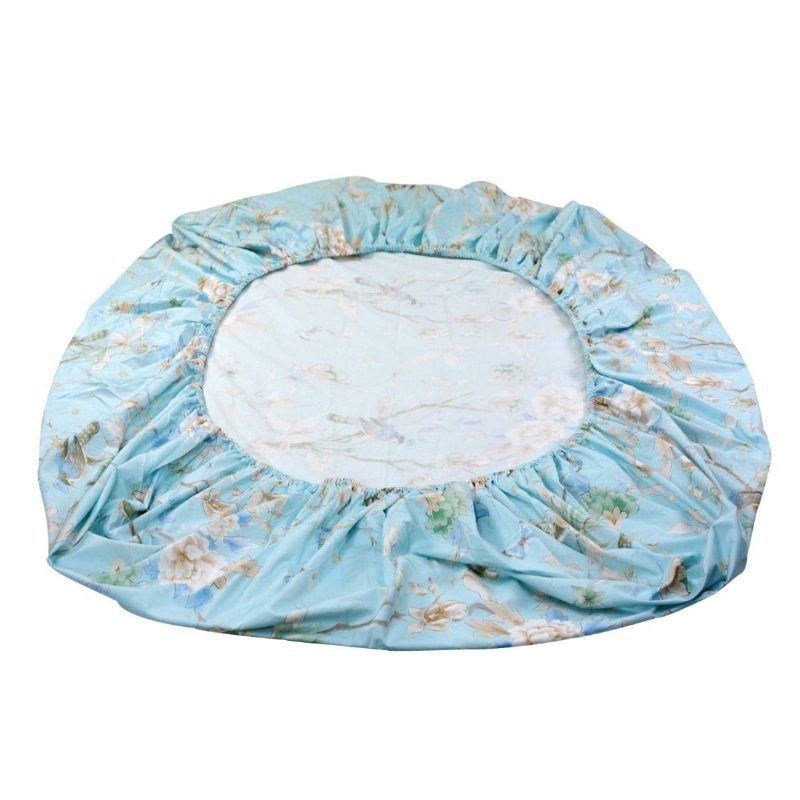 4 Kpl Maalaistalon Kukkainen Vuodevaatteet Setti Shabby Blue Bird Print Lakanat 800 Lanka 100 % Egyptiläistä Puuvillaa Syvä Tasku