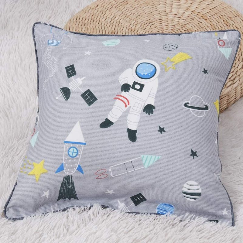 Baby Boy's Outer Space Pinnasänkysetti 100 % Puuvillaa Galaxy Vauvan Vuodevaatteet Harmaa Astronaut Lastenhuoneen