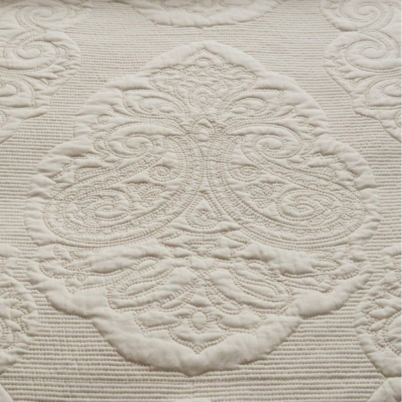 Beige Vintage Kukkapeittosetti Queen-size-peittosetti (beige Paisley)