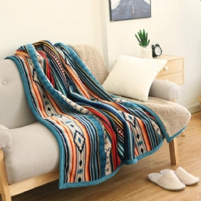 Bohemian Fleece Pehmo Pehmeä Super Sherpa-heittopeitto 50"x60" Mukava Sängylle/sohvalle/sohvalle/toimistolle/telttailu