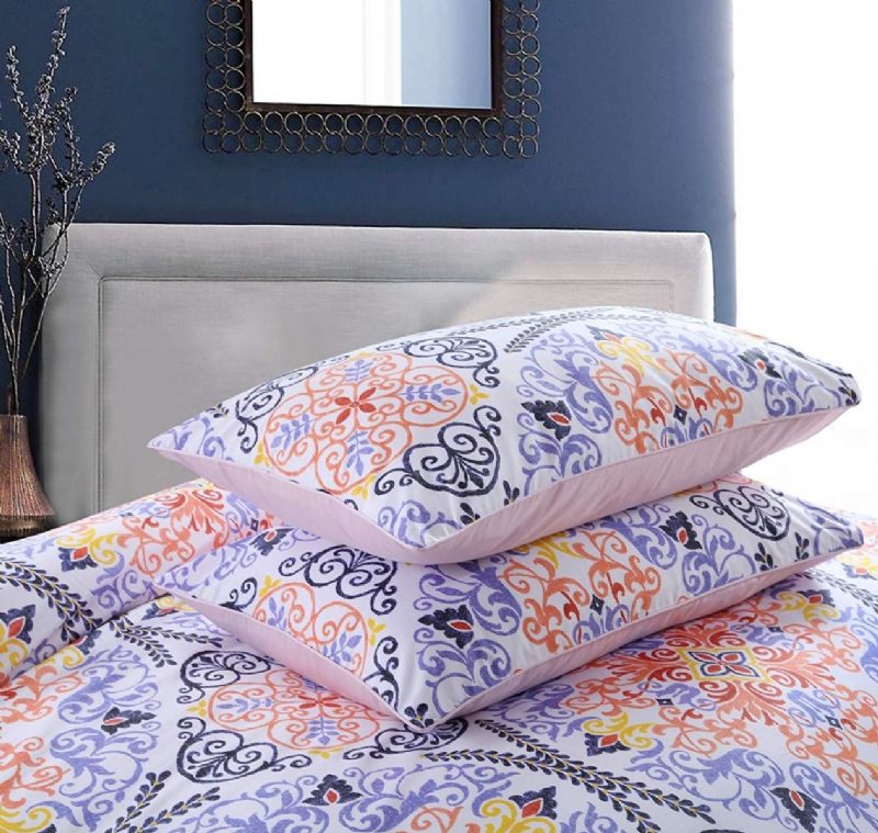 Boho Bohemia Style Vuodevaatteet Setti 3 Kpl Paisley Damask Pussilakana Eksoottinen Geometrinen Pyöreä Kuviollinen Valkoinen Purppura Oranssi