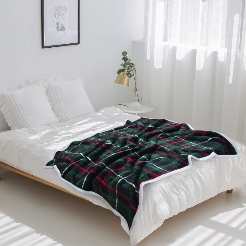 Buffalo Plaid Peitto Flanelli Geometrinen Heittopeitto 50 X 60