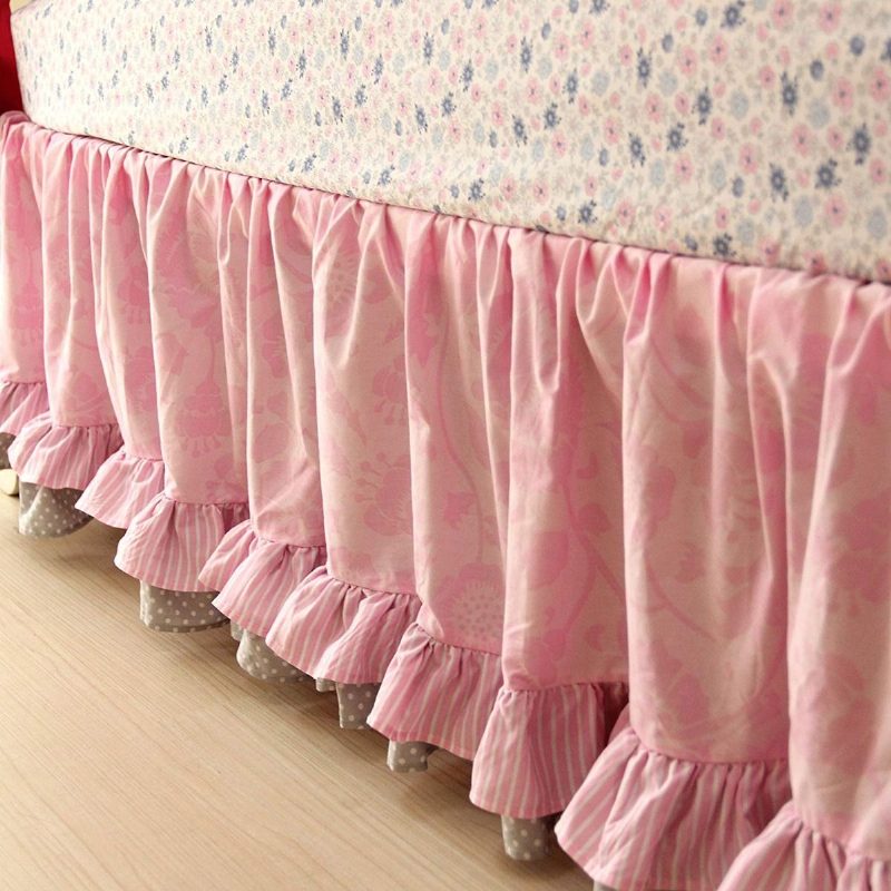 Butterfly Kukkasänky Vuodevaatteet Setit Tytöille Puskurilla Shabby Vauvan Chic Pink Ideal 7 Kpl