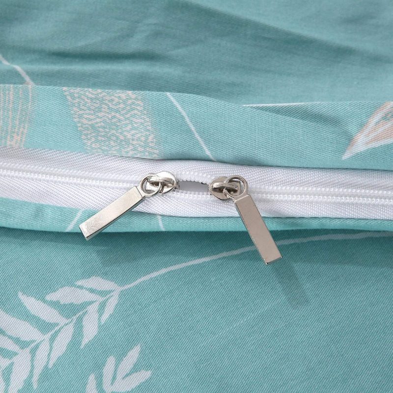 Farmhouse Shabby Teal Kukkainen Tyynynpäällinen 100 % Puuvillainen Pussilakanat Superpehmeä Hypoallergeeninen Piilovetoketjulla 2 Kpl Vakiokoko