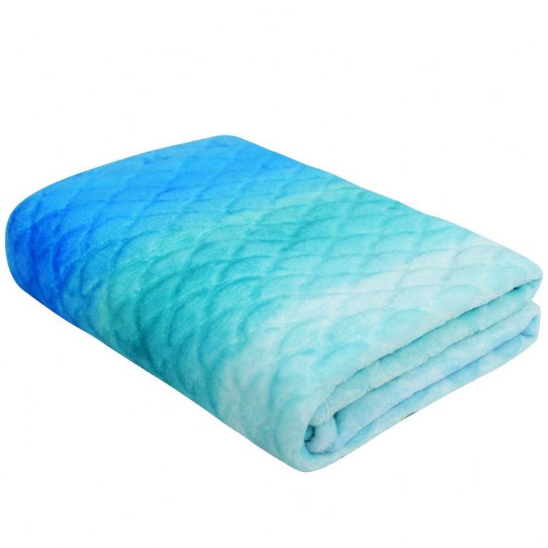 Fleece Ombre Design Mermaid -heittopeitto