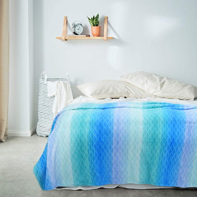 Fleece Ombre Design Mermaid -heittopeitto