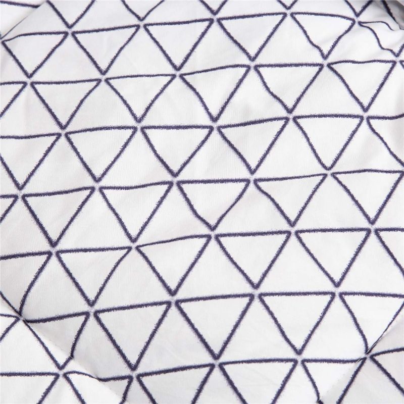 Geometrinen Pehmustesarja Moderni Ja Muodikas Design Puski- Ja Tyynyliinasetti Polyesterikangas Pehmeällä Mikrokuitutäytteellä (3 Kpl Queen Size)