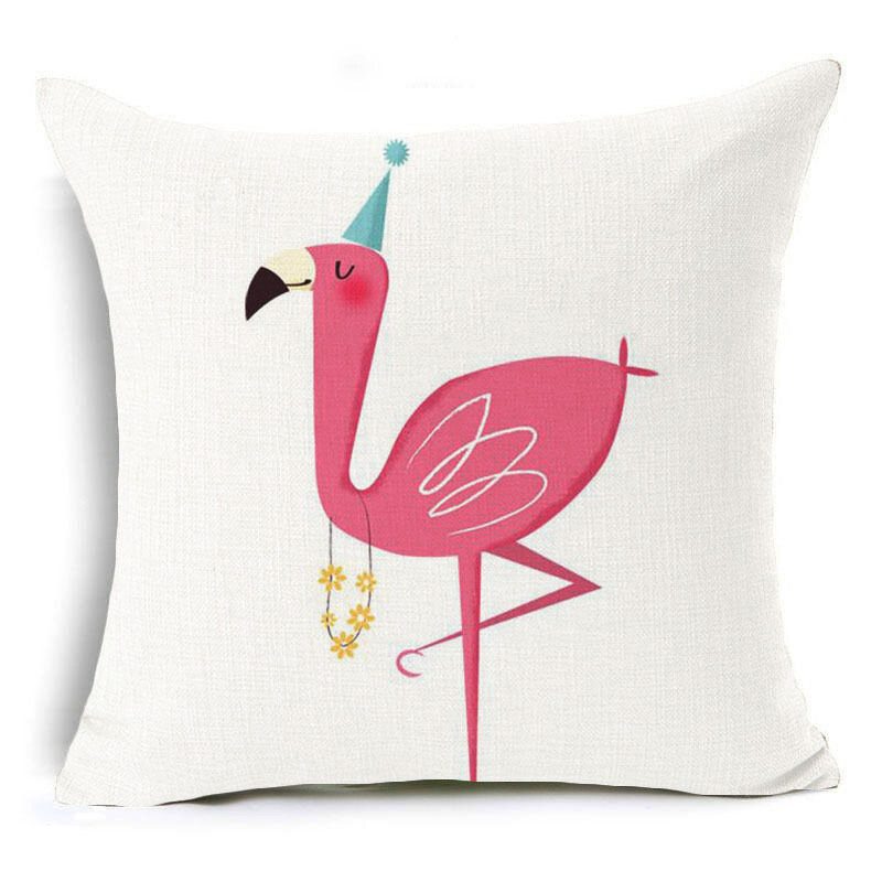 Honana 45x45cm Tyynyliina Kodinsisustus Flamingo Palmulehti Design 16 Valinnaista Kuviota