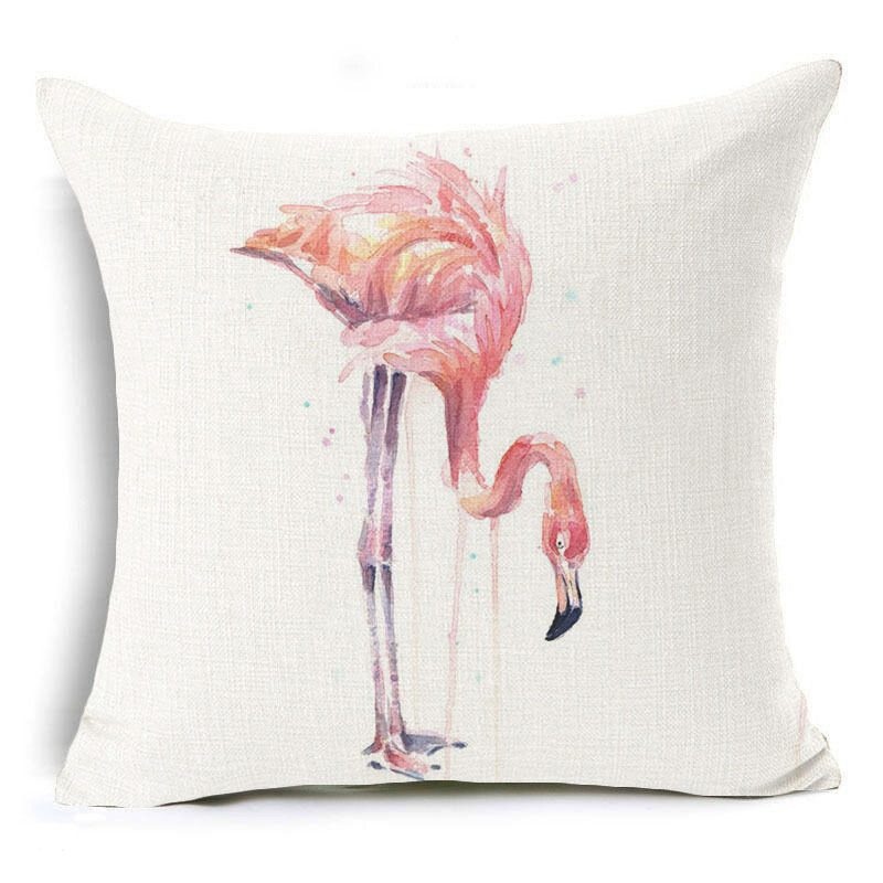 Honana 45x45cm Tyynyliina Kodinsisustus Flamingo Palmulehti Design 16 Valinnaista Kuviota