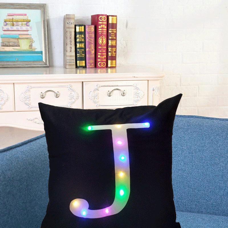 Honana Wx-k33 Creative Led Lights Letter Tyynyliina Pehmo Pehmeä Tyynynpäällinen Joulu Kodinsisustus