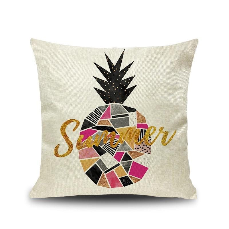 Ins Nordic Pineapple Cactus Geometric Style Pellava Tyynynpäällinen Kotisohva Art Decor Istuintyynynpäällinen