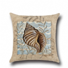 Kotilo Seahorse Seashell Tyynynpäällinen 45*45cm Puuvillainen Pellava Hääsisustus Tyynyliina