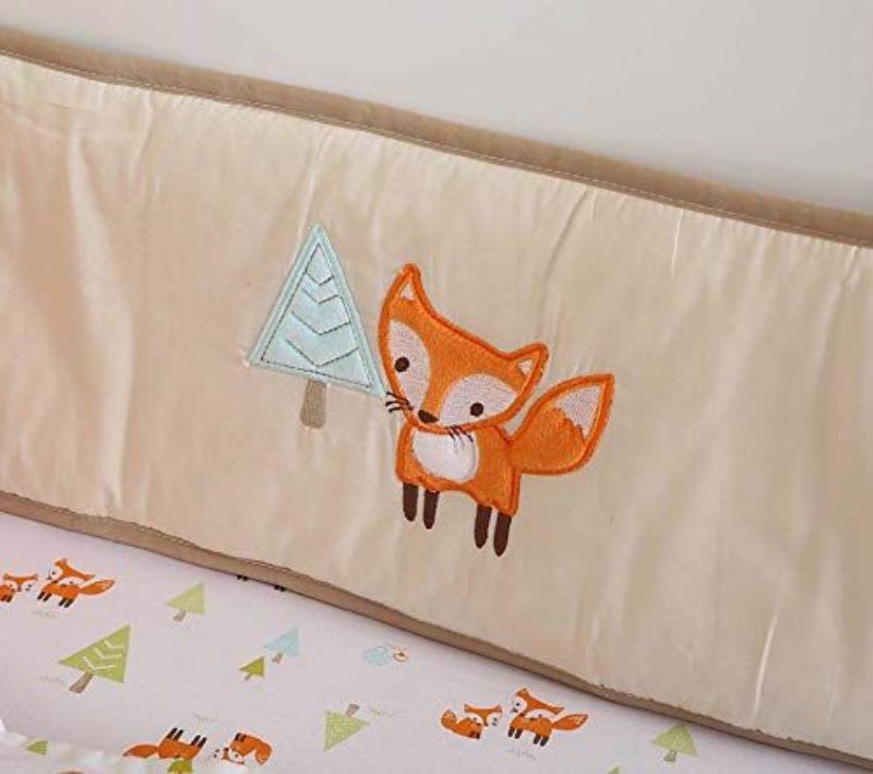 Leikkisä Fox Vuodevaatteet Setti Mint Lattice Arrow Tulosta Sängyn Woodland Lastenhuoneen Moniväriset Unisex 8kpl