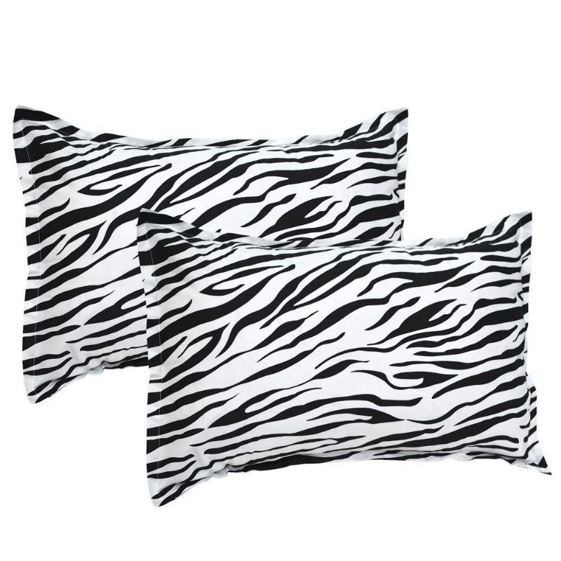 Mikrokuitutyynynpäälliset-2 Pack Zebra Stripe Mustavalkoinen