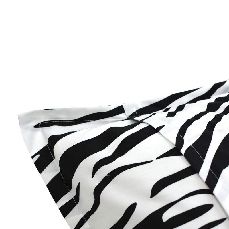 Mikrokuitutyynynpäälliset-2 Pack Zebra Stripe Mustavalkoinen