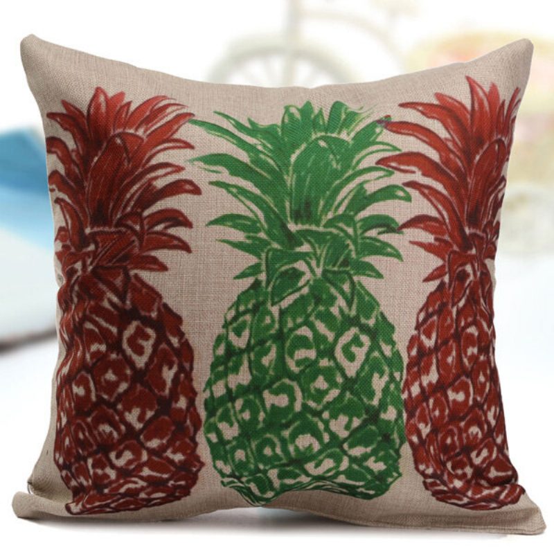 Pellava Vintage Ananas Ocean View Tyynyliina Kotisohva Auton Tyynynpäällinen