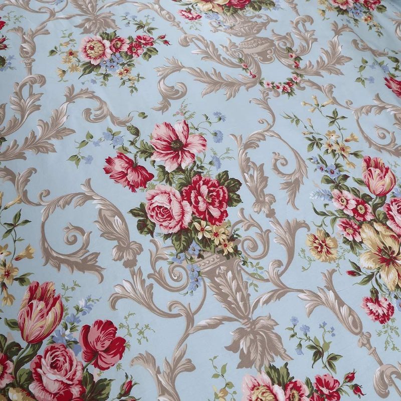 Shabby Floral Classic Luxury Peony Vuodevaatteet Design 3 Kpl 100 % Egyptiläistä Puuvillaa Pussilakana Setti