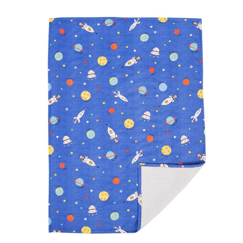 Space Adventure Vauvan Taaperopeitto 100 % Hypoallergeeninen Puuvillafleece-peitto