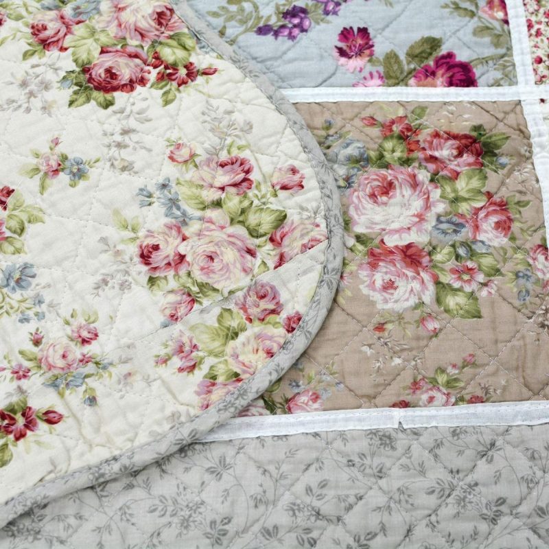 Twin Size Tytöt Romanttinen Maalaismainen Chic Peitot Huovat Shabby Vintage Kevyet Päiväpeitteet Päiväsängylle