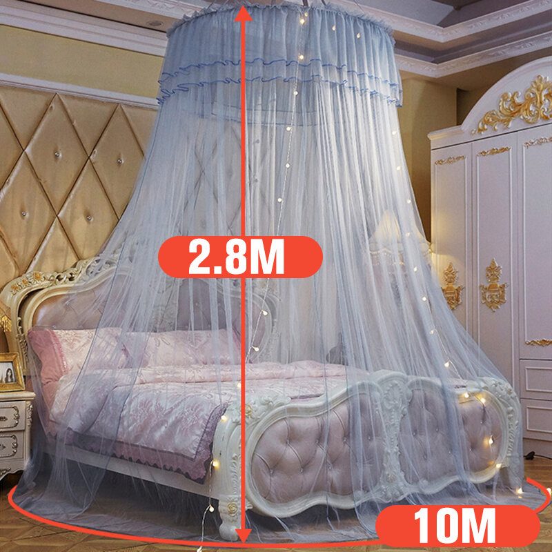 Tyylikäs Pitsisängyn Katos Mosquito Net Big Bed Canopy Home Vuodevaatteet