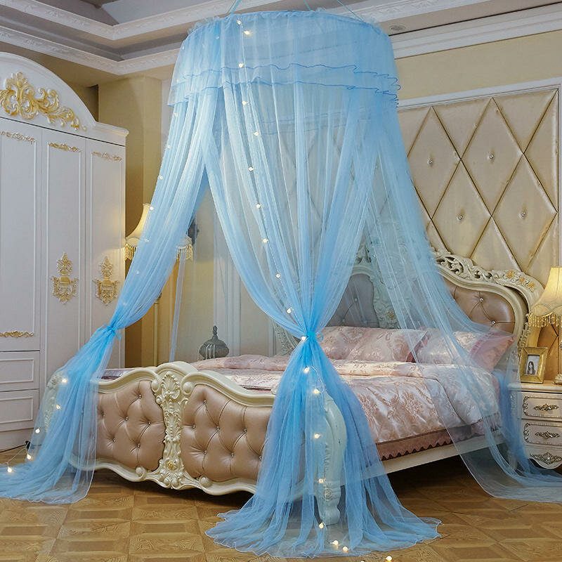 Tyylikäs Pitsisängyn Katos Mosquito Net Big Bed Canopy Home Vuodevaatteet