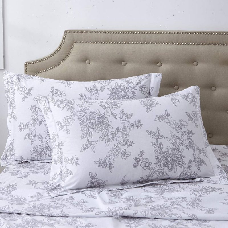 Tyynyliina Vintage Floral Shams 100 % Puuvillaiset Tyynynpäälliset 2 Kpl Vakiokoko