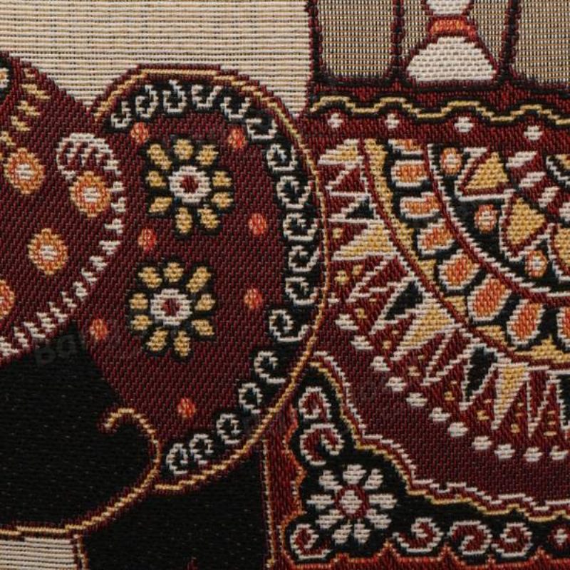 Vintage Elephant Jacquard Tyynyliinat Tyynynpäälliset Kodin Sohvan Auton Sisustus