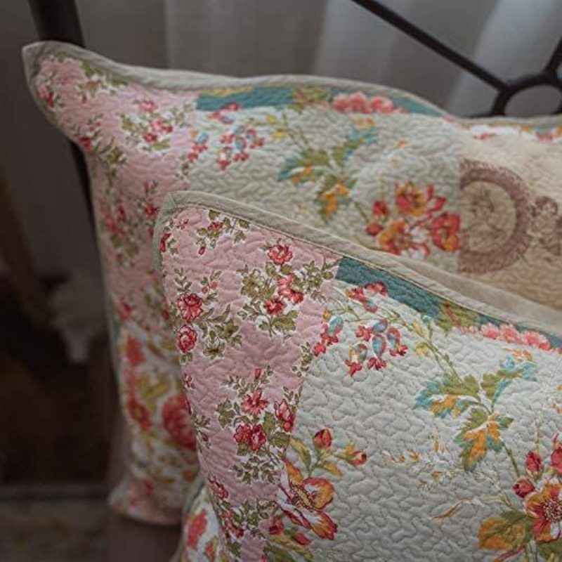 Vintage Kukkapeitesetti Shabby Cottagen Vuodevaatteet Queen-size-kokoinen Kevyt Peittosetti