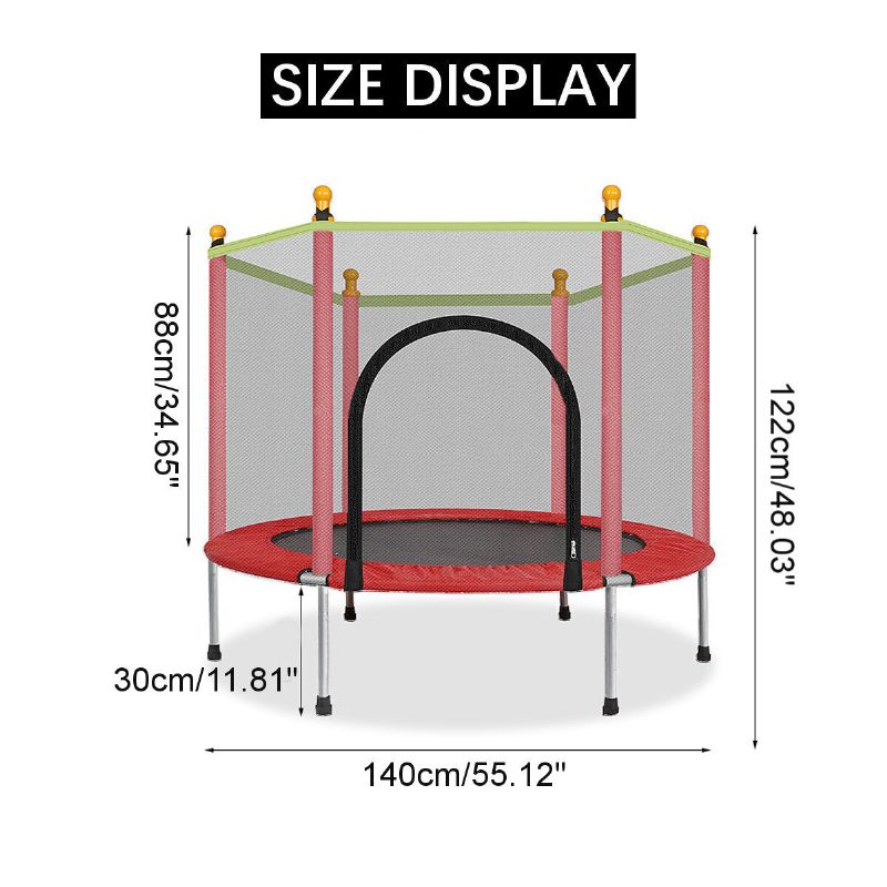 1-3 Lapsen Trampoliini Hyppymatto Jousipäällinen Pehmuste Kotipuutarha Lasten Pelit Max Kuorma 100 Kg