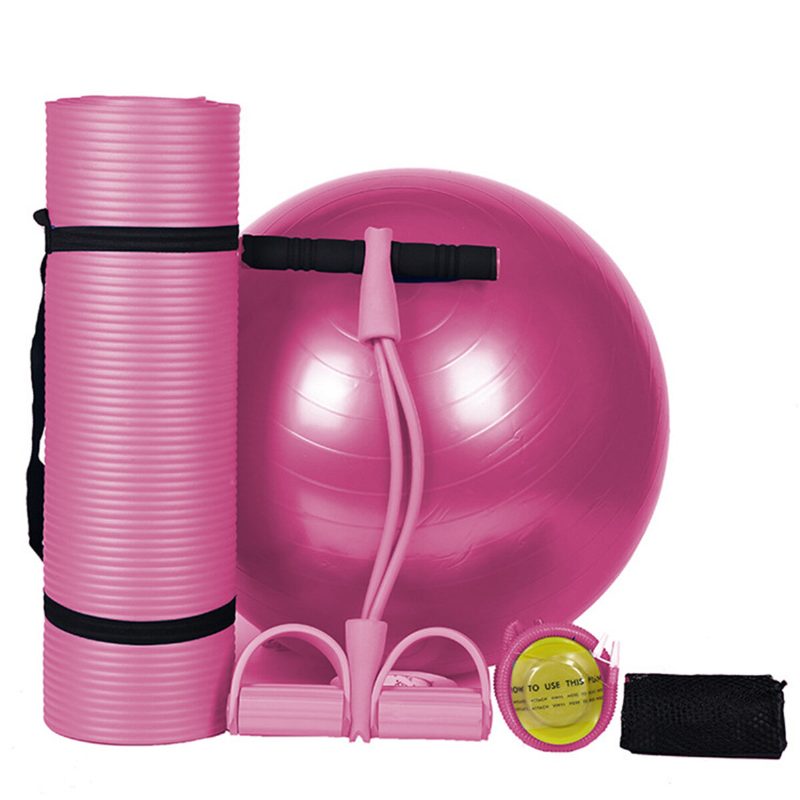 3kpl/setti Body Shaping Fitness Joogapallo + Joogamatto Pad + Polkimet Latex-vatsan Harjoittaja