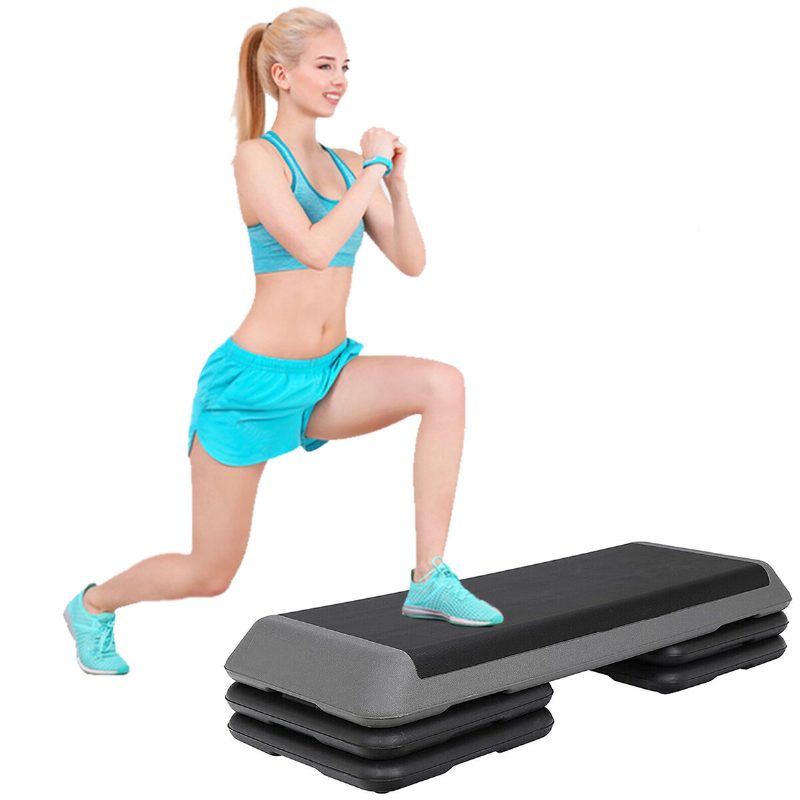 4 Risers 110 cm Aerobinen Harjoitus Stepper Cardio Fitness Penkki