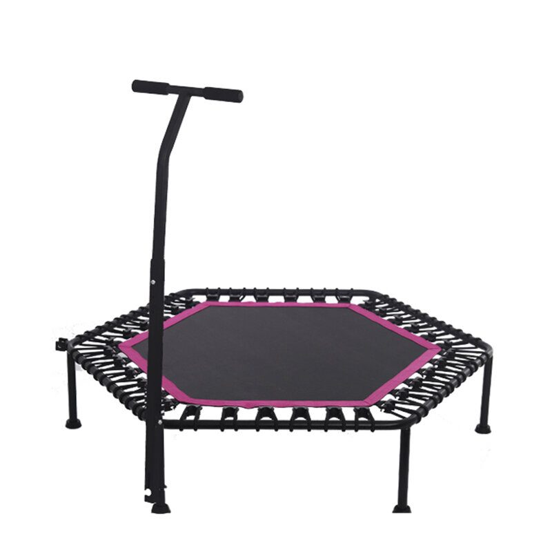 40"/50" Fitness Silent Mini Trampoliini Säädettävällä Kahvalla Aikuiset Lapset Sisäkuntosalille Benji Rebounder -hyppyharjoittelija