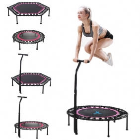 40"/50" Fitness Silent Mini Trampoliini Säädettävällä Kahvalla Aikuiset Lapset Sisäkuntosalille Benji Rebounder -hyppyharjoittelija