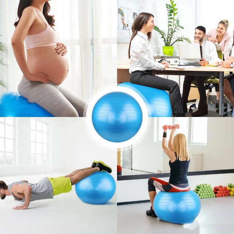 65/75cm Joogapallo Pilates Fitness Balance Ball Voimisteluharjoitus Kuntoilu Kätiön Pvc-pallo