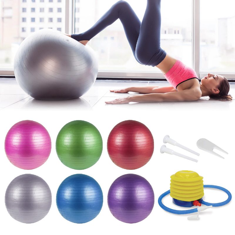 65/75cm Joogapallo Pilates Fitness Balance Ball Voimisteluharjoitus Kuntoilu Kätiön Pvc-pallo