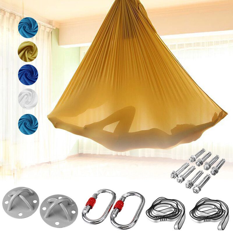 Aerial Yoga Swing Sling Hammock Inversion Anti-gravity Gym Pilates Tarvikkeineen