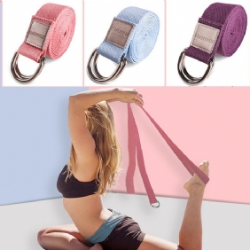 Jooga Stretch Strap D-rengas Joustamaton Urheilu Fitness Käsivarret Jalat Vyötäröharjoittelu Köysi Harjoitusvälineet