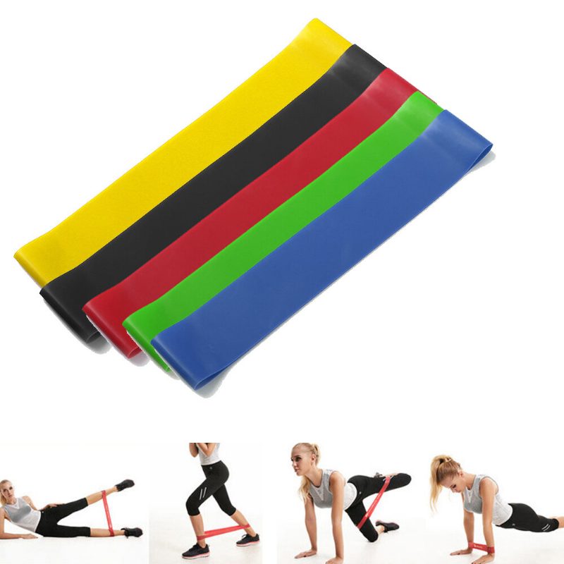 Latex Yoga Resistance Bands Voimaharjoittelu Elastic Ring Fitness Kuntosali