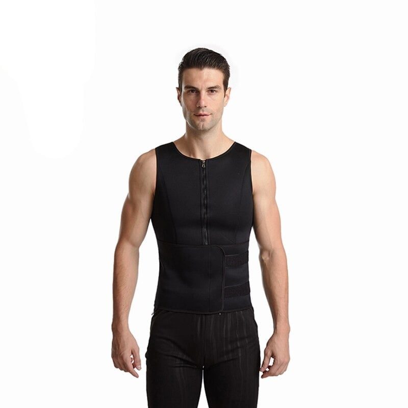 Miesten Neopreenisaunahikipuvut Body Shaper Vest -korsetti Belly