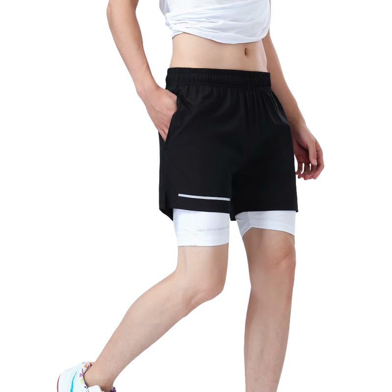 Miesten Shortsit 2 In 1 Sports Running Fitness Gym Nopeasti Kuivuvat