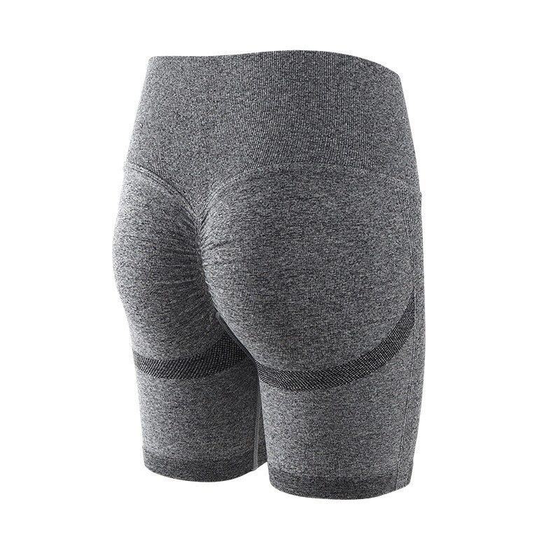 Naisten Korkeavyötäröiset Joogashortsit Nylon Spandex Fitness Gym Workout Juoksu Urheilu Aktiivivaatteet Control Butt Lift Hengittävät Kesäurheilushortsit