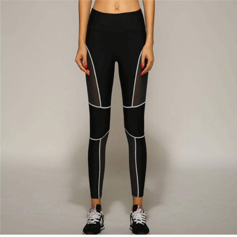 Naisten Sexys Fitness Housut Hunajakenno Verkkokangas Hip Up Elastic Urheilu Leggingsit