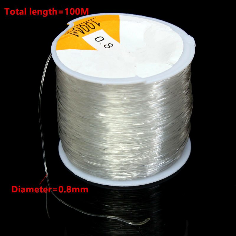 100m Crystal Line String Lanka Joustava Helminauha Dikotomantit 0.8mm