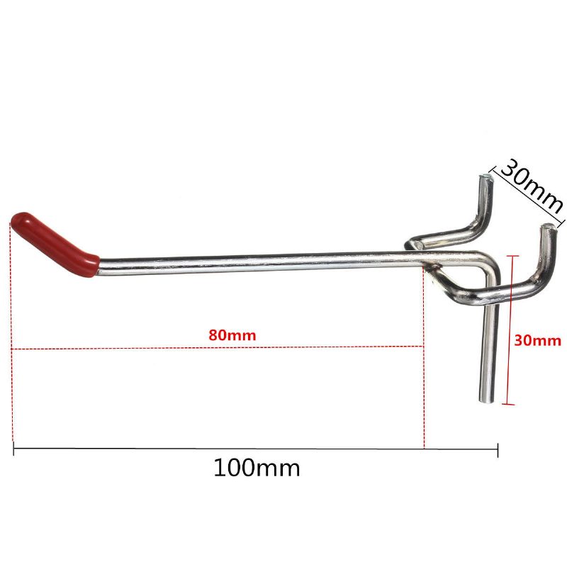 25 Kpl 100 mm Pedboard Koukkutaulu Seinä Vähittäiskaupan Esittelymyymälä Peg Slat Walling