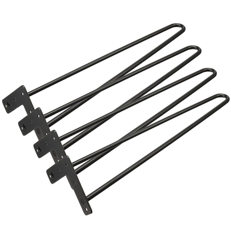 4 Pack Metal Rauta Hiusneula Pöytäjalkojen Setti Pöytäpöytä Huonekalujen Kiinnike