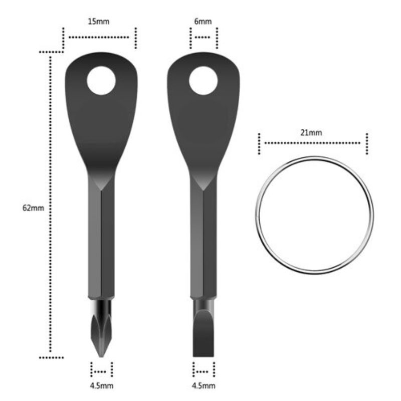 Avaimen Muotoinen Ruuvimeisseli Ruostumatonta Terästä Mini Edc Monitoimi