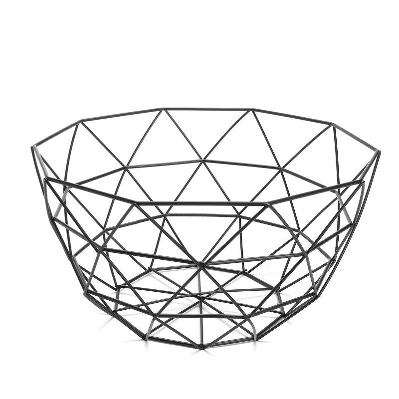 Geometrinen Metallilankakoristelu Säilytysnäyttökori Näytä Vihanneshedelmäkulhoteline