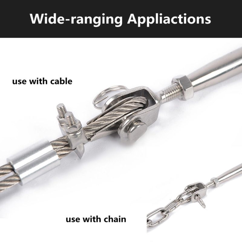 M5 M6 M8 Jaw & Jaw Turnbuckle 316 Ruostumattomasta Teräksestä Umpirunkoinen Takilaruuvi Veneveneille