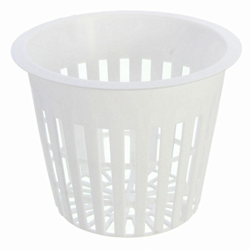 Muovinen Mesh Pot Net Basket Hydroponic Aeroponic Flower Container Plant Grow Pot Cup