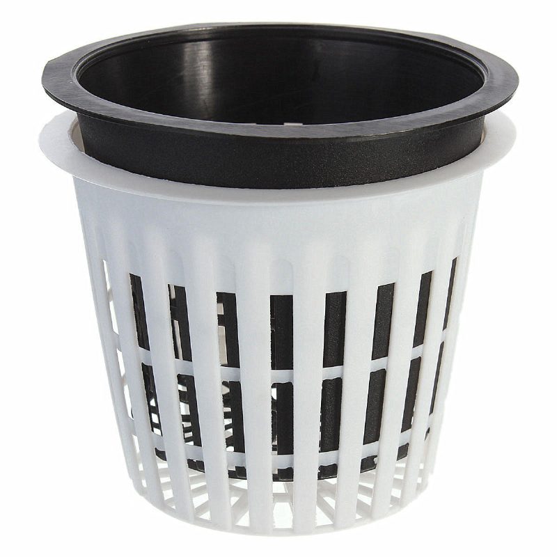 Muovinen Mesh Pot Net Basket Hydroponic Aeroponic Flower Container Plant Grow Pot Cup